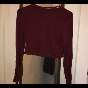 Long sleeve crop top